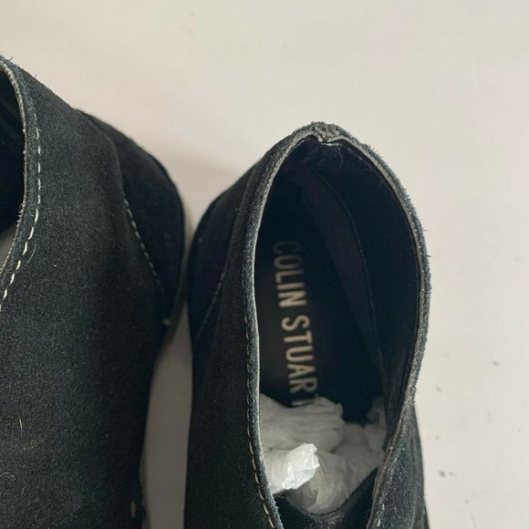 Colin Stuart Womens Black Suede Ankle Booties Lace - Picture 4 of 5